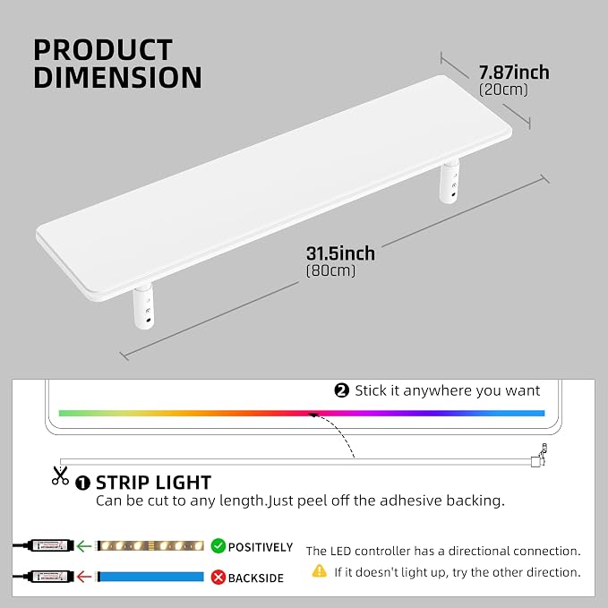 AFOOYO Dual Monitor Stand for Desk, Adjustable Height Wood Computer Riser, Ergonomic Monitor Shelf for Laptop, Printer, TV, Black - Large Storage Space, Sturdy Desk Organizer for Home & Office,White - Image 7