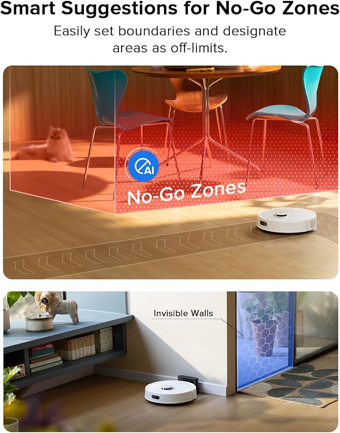 roborock Q7 L5 Robot Vacuum and Mop Combo, 8,000Pa Suction | Upgraded from Q5 Pro, Dual Anti-Tangle System, LiDAR Navigation, No-Go Zones, Self-Charging Robotic Vacuum, White - Image 8