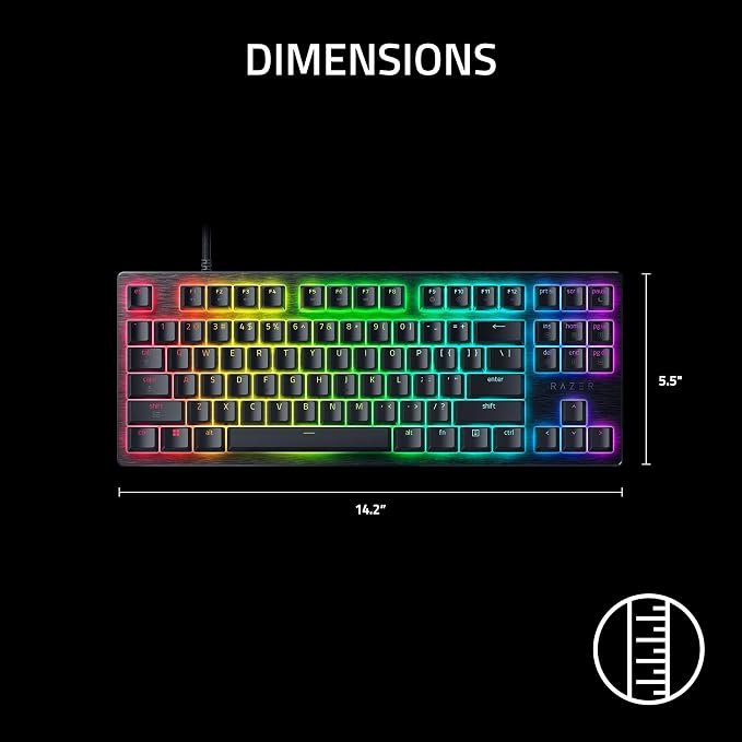 Razer Huntsman V3 HE Magnetic TKL 8KHz Wired Gaming Keyboard | Hall Effect Magnetic Switches, 8000 Hz Polling, Razer Snap Flex,Razer Snap Tap, Rapid Trigger, Adjustable Actuation - Image 14
