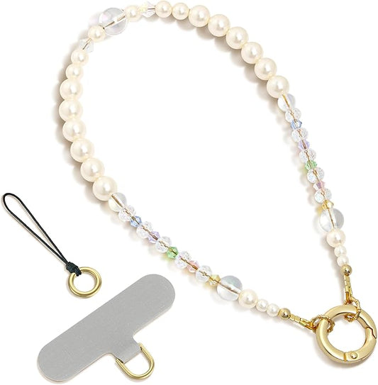 SURPHY Phone Charm, Handmade Beaded Phone Wrist Strap with Tether Tab | Phone Charm Strap, Phone Chain with Premium Metal Buckle, Wrist Strap Fits Cellphone Cases, Wallets, Bags, Keys by SURPHY