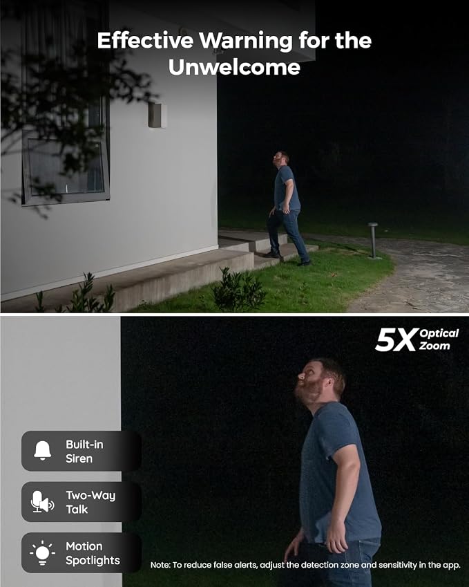 REOLINK PoE Security Camera RLC-811A 5X Optical Zoom, 4K Color Night Vision | 123° FoV, Outdoor Wired IP, Human/Vehicle/Animal Smart Detection, 2 Way Talk, Supports up to 512GB microSD Card - Image 5