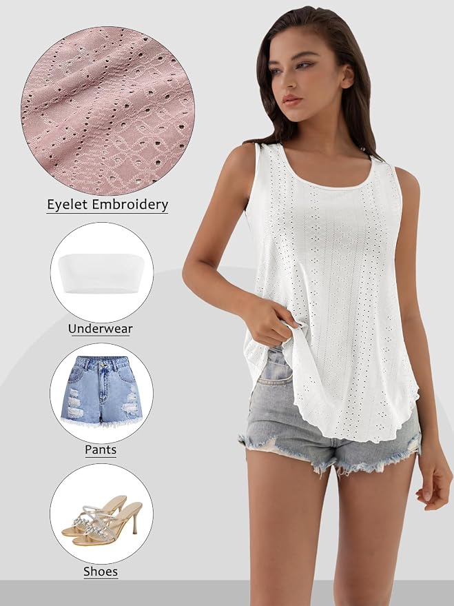 ATHMILE Women's Tank Tops Sleeveless Summer Top Spaghetti Strap Spring Shirt Loose Fit Beach Vacation 2026 Casual - Image 5
