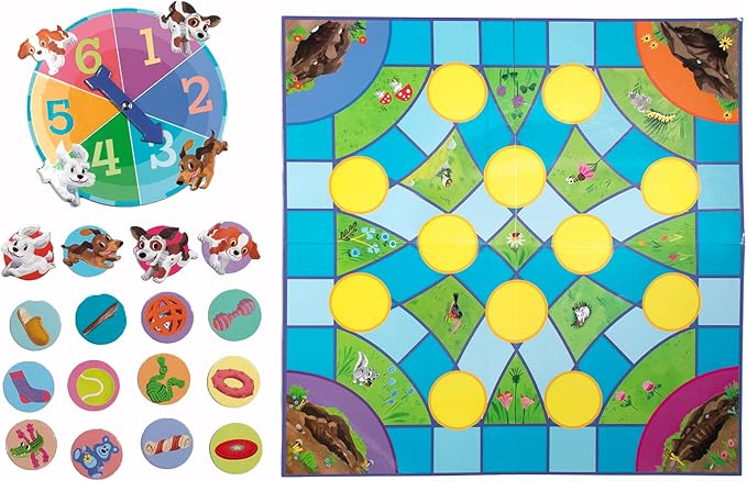 eeBoo: Puppy Fuffle - A Game of Counting & Simple Strategy, Kids Spinner Board Game, Collect Toys & Treats, Preschool, Ages 4+, 2-4 Players, 15-25 Min - Image 3