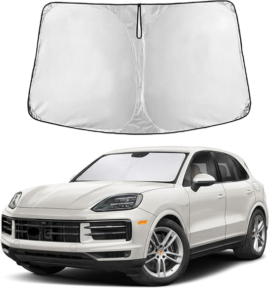 EcoNour Windshield Sunshade Compatible for Porsche Cayenne 2019-2023 2024 2025, Sun Visor for Front Windshield & Window Sun Shade Cover, UV Heat Blocker & Protector, Car Accessories by EcoNour