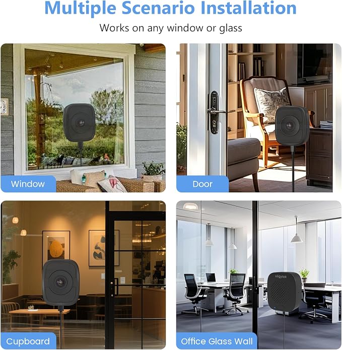 5MP 3K Magnetic Window Camera, Indoor Window Security Camera for Home with Full Color Night Vision,5GHz&2.4GHz WiFi 6,AI Human Vehicle Detection,2-Way Audio, No Drill, 24/7 Recording - Image 7
