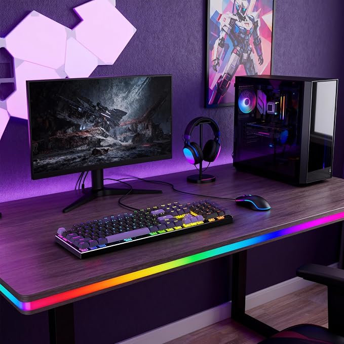 Redragon K556 104-Key Wired RGB Hall-Effect Rapid Trigger Gaming Keyboard | Rock-Solid Metal Build, 0.1mm Adjustable Actuation Magnetic Switch, Zero Input Delay, 8K Polling for FPS Games Pause & Shoot - Image 9
