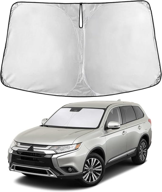 EcoNour Windshield Sunshade Compatible for Mitsubishi Outlander (Not for Outlander Sport) 2013-2019 2020 2021, Sun Visor for Front Windshield & Window Sun Shade Cover, UV Protector, Car Accessories by EcoNour
