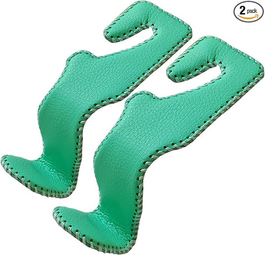 yicheyiyou Car Hooks Universal Car Vehicle Back Seat Headrest Hanger Holder Hook Microfiber Leather & Stainless Steel for Bag Purse Cloth Drink Grocery (Green) by yicheyiyou