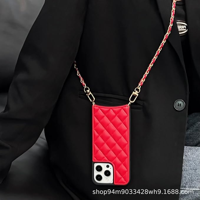 Phone Crossbody Chain Cell Phone Lanyard,Universal Leather+Metal Shouder Strap with Phone Tether Patches (M) - Image 8