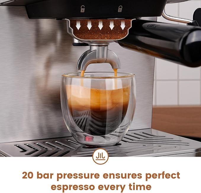 Gevi 20 Bar Espresso Machine, Programmable Coffee Maker with Milk Frother | Budget under$100; Removable Water Tank; Produce Good Crema; Include Necessary Accessories; Can Make Americanos; Easy to Clean - Image 4