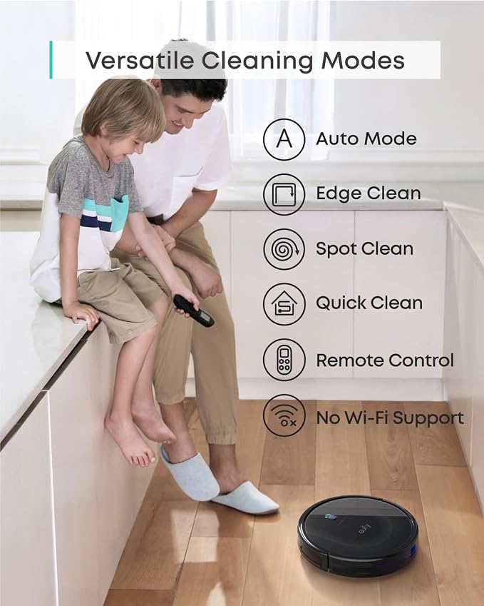 eufy 11S MAX Robot Vacuum Cleaner, Super Thin, Quiet | Self-Charging, Easy to use, Cleans Hard Floors to Medium-Pile Carpets, Black - Image 5