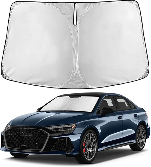 EcoNour Windshield Sunshade Compatible for Audi RS 3 2017-2024 2025 2026, Sun Visor for Front Windshield & Window Sun Shade Cover, UV Heat Blocker & Protector, Car Accessories by EcoNour
