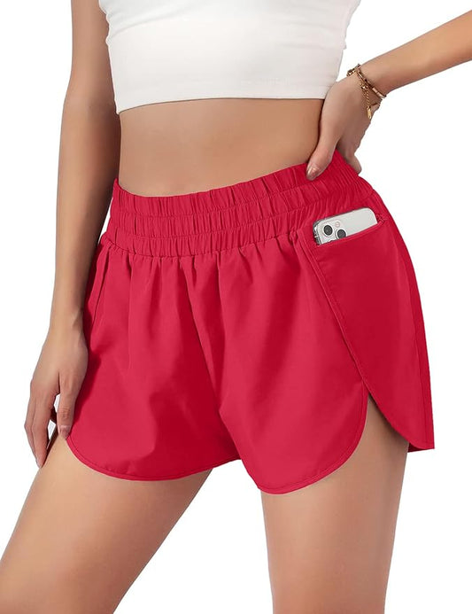 Blooming Jelly Women's Quick-Dry Running Shorts Workout Sport Layer Active Shorts with Pockets 1.75" by Bloomingjelly