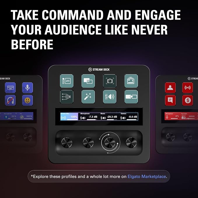 Elgato Stream Deck +, Audio Mixer and Studio Controller | LCD keys, dials and touch strip, Multi actions and smart profiles, Unlocks Wave Link mixing, Works with Mac and PC - Image 3