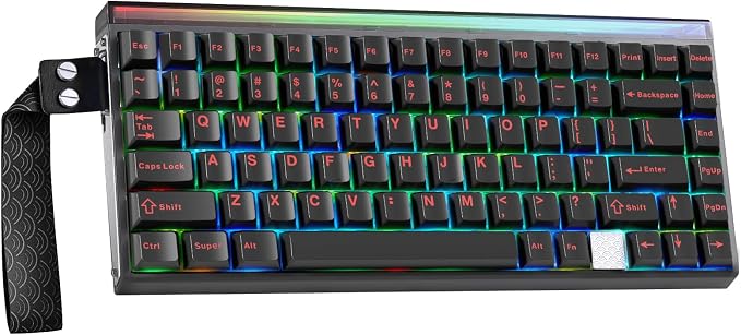 Aula Hero 75 HE Wireless Gaming Keyboard,Black Mechanical Keyboards | Tri-Mode BT 5.0/2.4GHz/USB-C 75% Aluminum Keyboard,RGB Custom Keyboard Hall Effect,Computer Keyboard Compatible w/Win/Mac by LEOBOG
