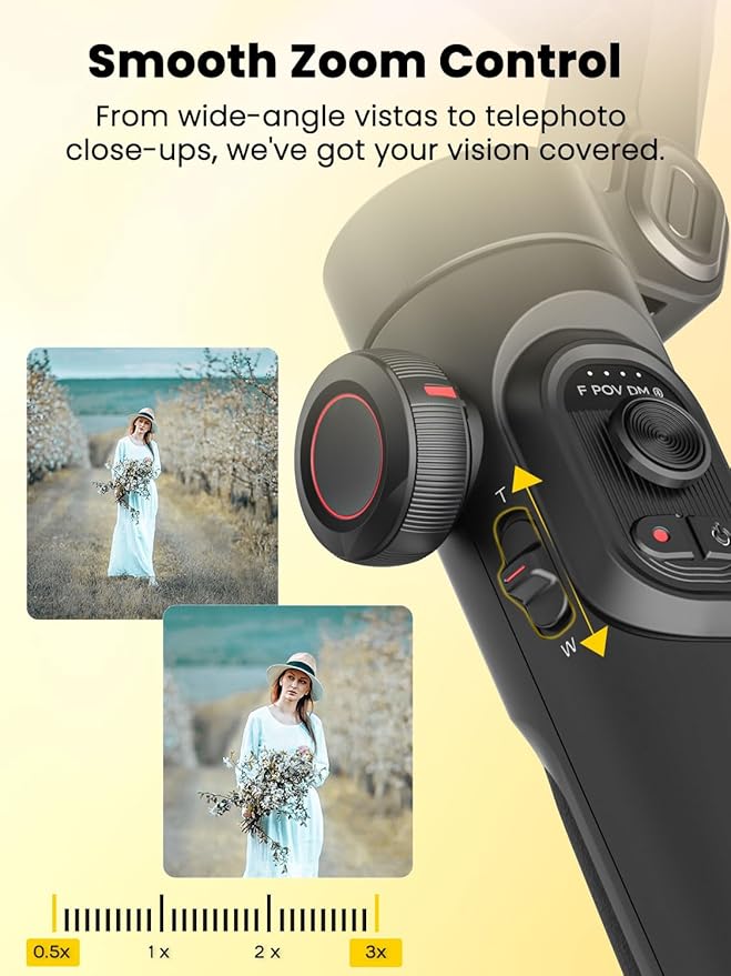 XE AI Version, Gimbal Stabilizer for Smartphone, NO APP AI Tracking, Magnetic RGB LED Light, 7 Color Temperature - Image 5