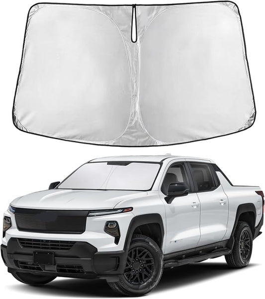 EcoNour Windshield Sunshade Compatible for Chevrolet Silverado EV/GMC Sierra EV 2024 2025 2026, Sun Visor for Front Windshield & Window Sun Shade Cover, UV Heat Blocker & Protector, Car Accessories by EcoNour