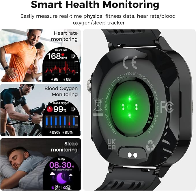2026 Smart Watch (Answer/Make Call), 1.43" 3D-AMOLED Smartwatch for Men Women, 130+ Sports Fitness Watch, Heart Rate/Sleep Monitor, 60 Days Flashlight, IP68 Waterproof Activity Tracker Android iOS - Image 5