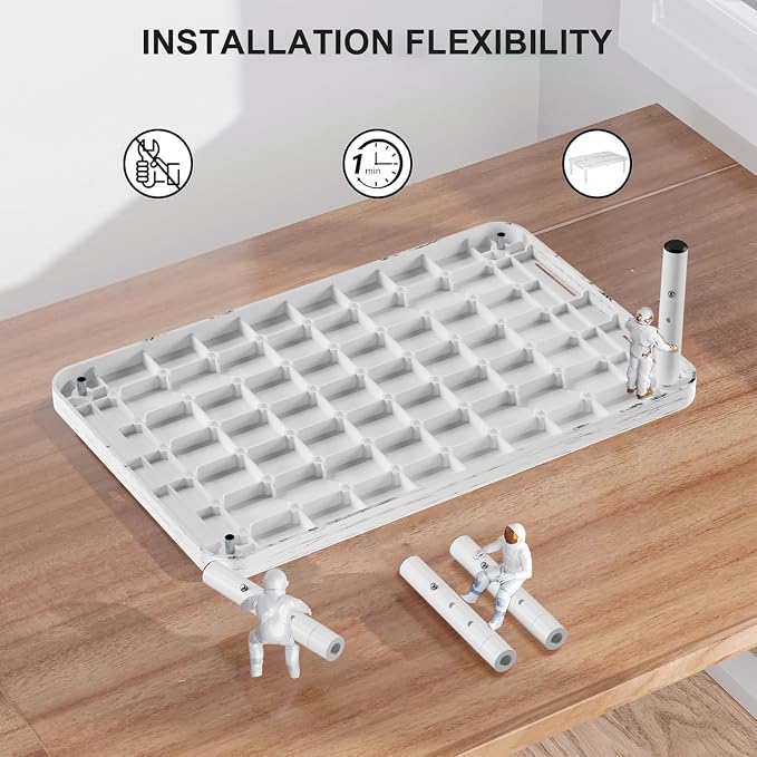 WALI Computer Monitor Stand for Desk, Adjustable Laptop Riser, Desk Monitor Stand Underneath Storage for Office, School Supplies (PTT001-M), 1 Pack, Marble - Image 8