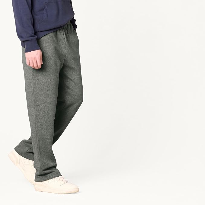 Amazon Essentials Men's Relaxed Straight Leg Fleece Open Bottom Sweatpant (Available in Big & Tall) - Image 2