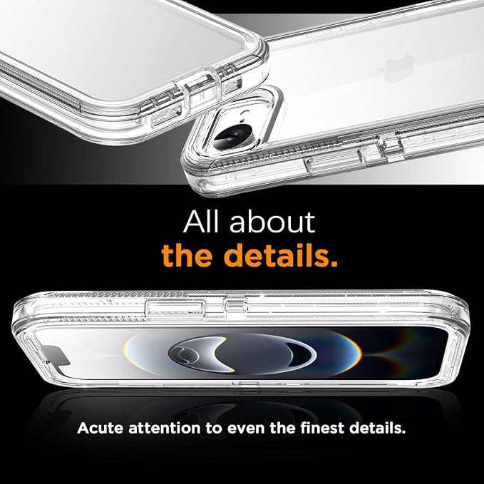 AICase for iphone 17e Case/iphone 16e Case Clear 2026 3 in 1 Heavy Duty Drop Protection Full Body Rugged Shockproof/Dust Proof 3-Layer Military Protective Tough Durable Cover for iphone 17E/16E 6.1"_1 - Image 7