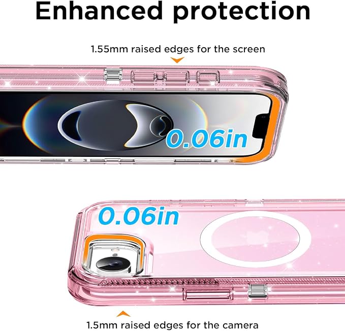 AICase for iphone 17e Case/iphone 16e Case Clear with Magsafe Heavy Duty Drop Protection Full Body Rugged Shockproof/Dust Proof Triple Layer Transparent Military Protective Tough Durable for 17e/16e_9 - Image 3