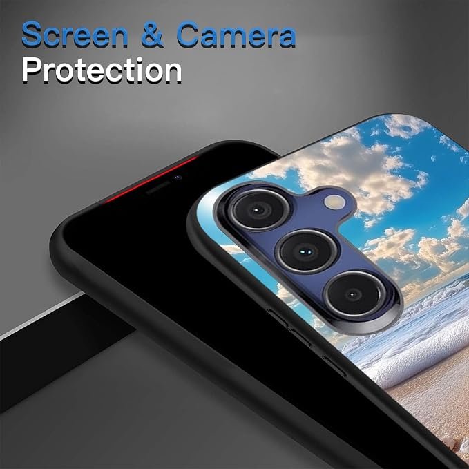 Designed for Galaxy S24 FE Phone Case,Slim Silicone Shockproof Protective Case for Galaxy S24 FE 6.7 inch,Beach Shell - Image 5