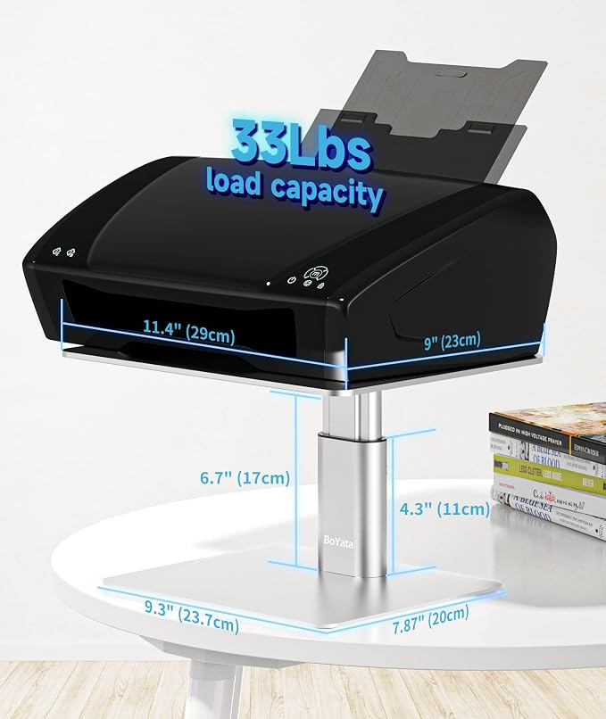 BoYata Monitor Riser Stand, Adjustable Height Metal Desktop Stand Storage Organizer Compatible with TV, PC, Laptop, Computer, iMac, and All Screen Display-Silver - Image 5