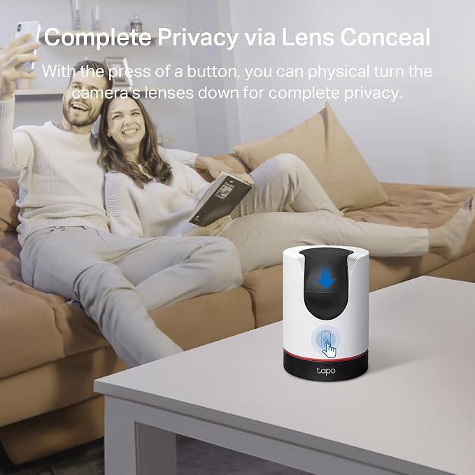 TP-Link Tapo 2K QHD Pan/Tilt Wi-Fi Camera | Apple HomeKit | Physical Privacy Mode | Color Night Vision | Motion Tracking | 2-Way Audio | Local/Cloud Storage | Works w/Alexa&Google Home | (Tapo C225) - Image 4