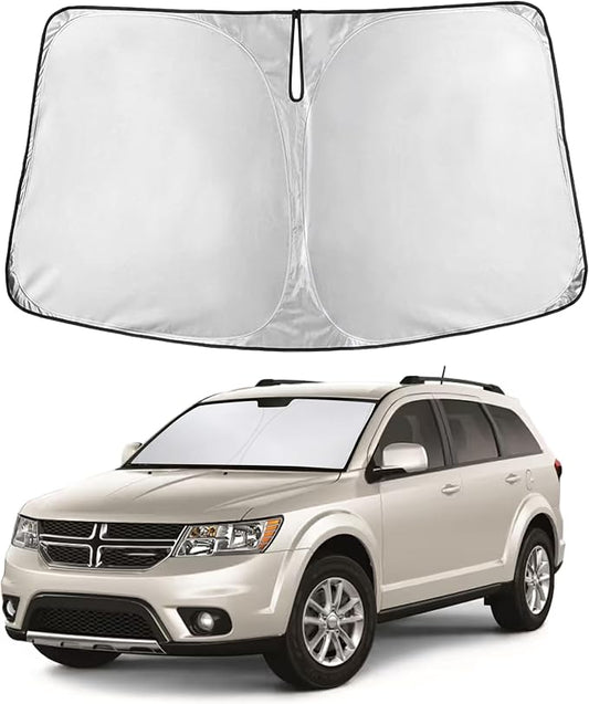EcoNour Windshield Sunshade Compatible for Dodge Journey 2009-2018 2019 2020, Sun Visor for Front Windshield & Window Sun Shade Cover, UV Heat Blocker & Protector, Car Accessories by EcoNour