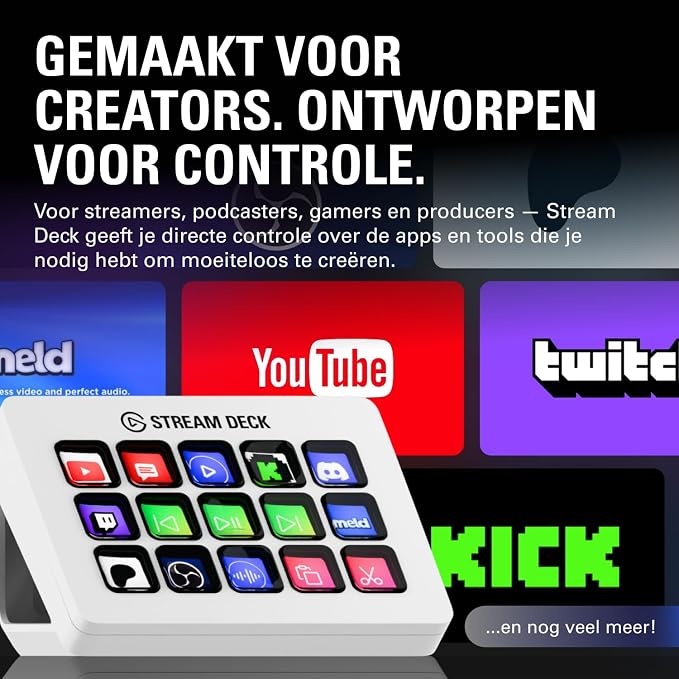 Elgato Stream Deck MK.2 White Studio Controller, 15 Keys - Image 2