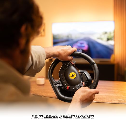 Thrustmaster T98 P Ferrari Licensed Racing Wheel & Pedal Set - PS5 & PC | 240-degree rotation, bungee-cord resistance, paddle shifters, 3 driving modes, Hall-Effect sensors, tool-free desk clamp - Image 3