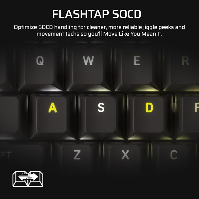 Corsair Vanguard 96 Wired Mechanical Gaming Keyboard – 96% Layout, MLX Fusion Tactile Switches, 8000Hz Polling, LCD Display, Virtual Stream Deck, G-Keys, SOCD Flashtap, QWERTY US – Black - Image 7