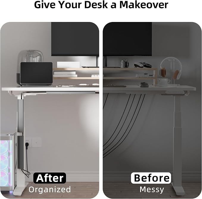 YECAYE 94.2 in Cable Management Under Desk,Easy Install Adhesive Mount Cord Hider,Cord Organizer,Wire Management,Wire Hider for Office Organization,Child & Pet Proof,Grey - Image 6