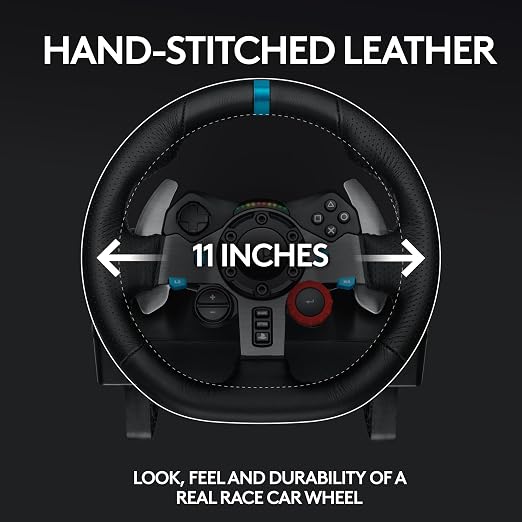 Logitech G29 Racing Wheel and Pedals for PS5/PS4/PC | Stainless steel paddle shifters, leather steering wheel cover, real force feedback, for PS5, PS4, PC, Mac - Image 5