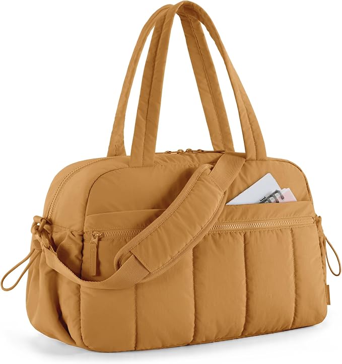 BAGSMART Duffle Bag for Travel, Gym Bag for Women, Weekender Carry on Bag | PVC Wet Pocket, Airline Approved Personal Carry-on Size, Fits Under-seat, One Bag for Gym, Travel, Hospital, Overnight by BAGSMART