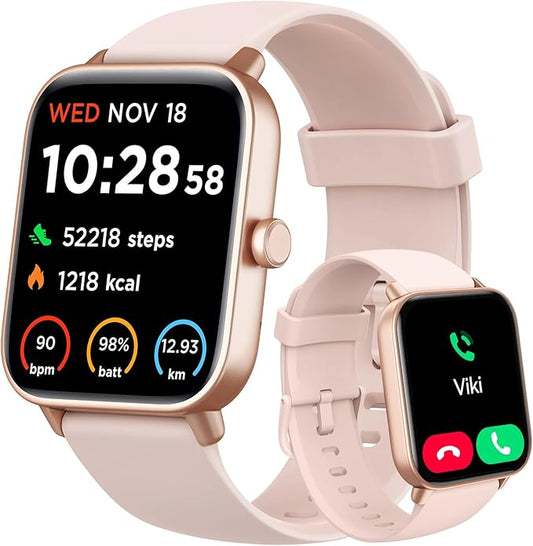 Smart Watch for Women Android & iPhone, Alexa Built-in, IP68 Waterproof Activity Fitness Tracker with Bluetooth Call (Answer/Make), 1.8" Smartwatch with Heart Rate/SpO2/Sleep Monitor, 100+ Sports Mode | Pink by GydomUSOfficial