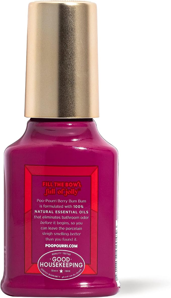 Poo-Pourri Berry Bum Bum Before-You-Go Toilet Spray To Trap Odors and Leave Bathrooms Smelling Great, with a Blend of Cranberry, Clove and Honey Essential Oils for a Holiday Scent Poo Spray, 2 oz - Image 4