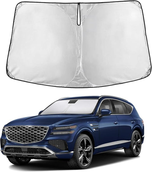 EcoNour Windshield Sunshade Compatible for Genesis GV80 2021-2023 2024 2025, Sun Visor for Front Windshield & Window Sun Shade Cover, UV Heat Blocker & Protector, Car Accessories by EcoNour
