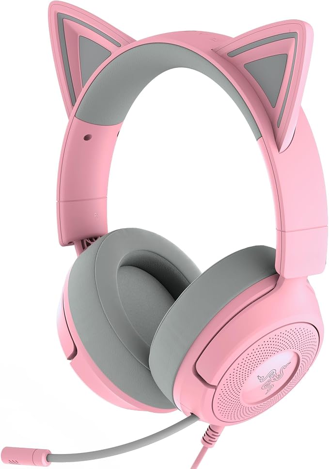 Razer Kraken Kitty V3 X Wired Gaming Headset, Kitty Ears, Pink | HyperClear Cardioid Mic, 40 mm Drivers, 7.1 Surround Sound, Comfy Ear Cushions, Cross-Platform via 3.5mm PC, PS5, Xbox - Image 11