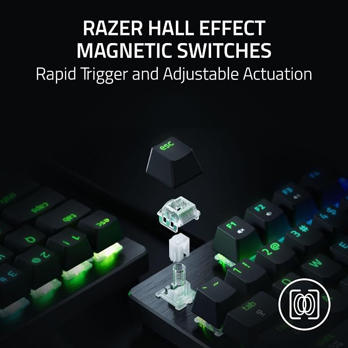 Razer Huntsman V3 HE Magnetic Mini 65% 8KHz Wired Gaming Keyboard | Hall Effect Magnetic Switches, 8000 Hz Polling, Razer Snap Flex,Razer Snap Tap, Rapid Trigger, Adjustable Actuation - Image 2