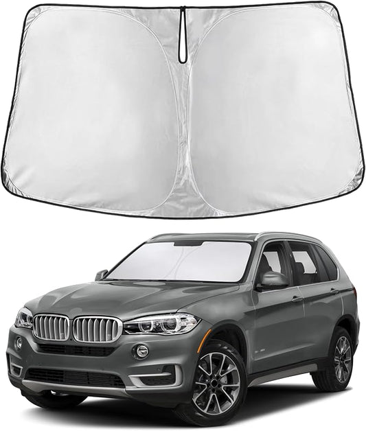 EcoNour Windshield Sunshade Compatible for BMW X5 2014-2016 2017 2018, Sun Visor for Front Windshield & Window Sun Shade Cover, UV Heat Blocker & Protector, Car Accessories by EcoNour