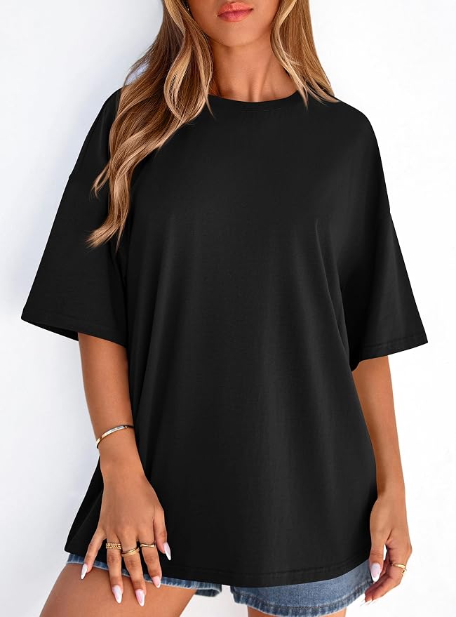 PRETTYGARDEN Womens 2026 Spring Going Out Tops Casual Short Sleeve Crewneck Loose Fit Basic Oversized T Shirts Summer Outfits - Image 7