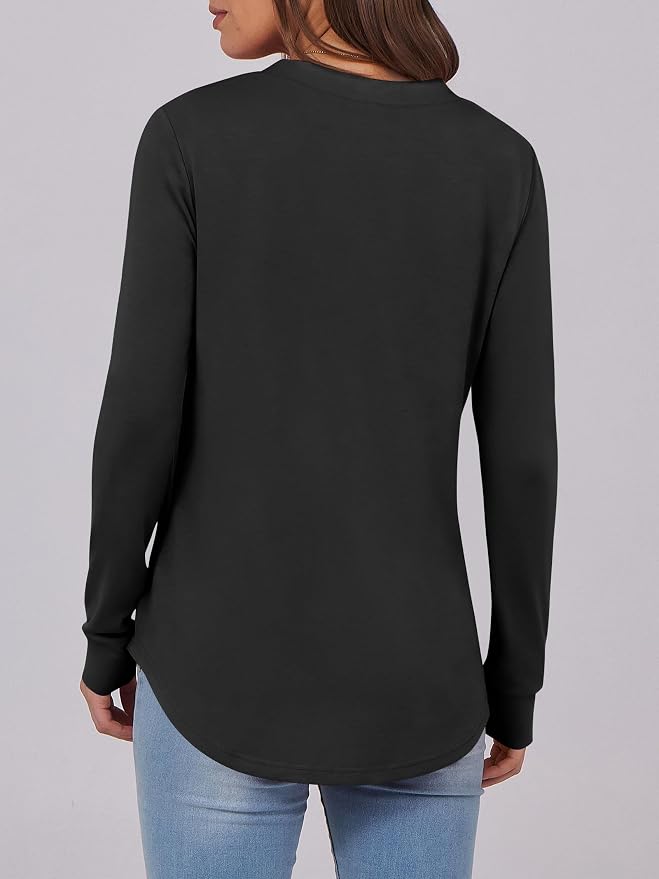 ANRABESS Women's Long Sleeve Shirts 2026 Spring Fashion Dressy Casual Tops Trendy Henley Blouses Cute Work Outfits Clothes - Image 5