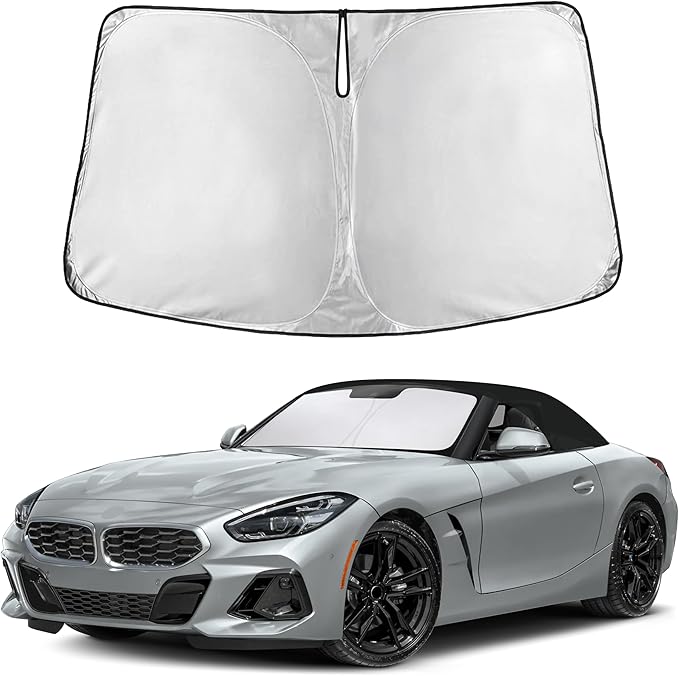 EcoNour Windshield Sunshade Compatible for BMW Z4 / M2 / M8 2003-2022 2023 2024 2025 2026, Sun Visor for Front Windshield & Window Sun Shade Cover, UV Heat Blocker & Protector, Car Accessories by EcoNour