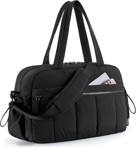 BAGSMART Duffle Bag for Travel, Gym Bag for Women, Weekender Carry on Bag | PVC Wet Pocket, Airline Approved Personal Carry-on Size, Fits Under-seat, One Bag for Gym, Travel, Hospital, Overnight by BAGSMART