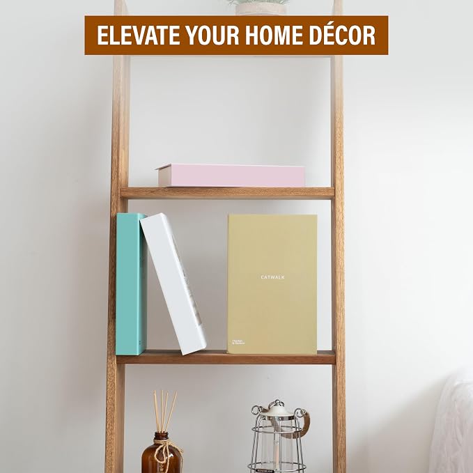 4 Pcs Decorative Books | Faux Blush Coffee Table & Shelf Decor | Soft Romantic Look for Living Room, Office and Entryway - Not Real, Tool-Free 2-Min Setup - Image 8