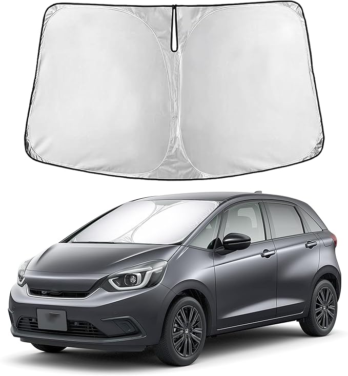 EcoNour Windshield Sunshade Compatible for Honda Fit 2007-2022 2023 2024, Sun Visor for Front Windshield & Window Sun Shade Cover, UV Heat Blocker & Protector, Car Accessories by EcoNour