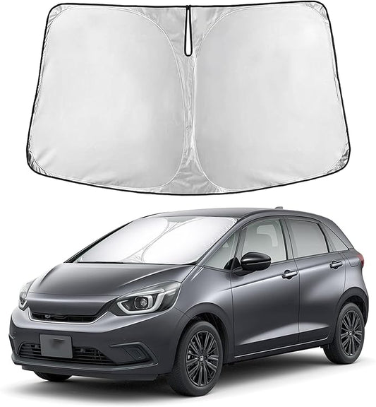 EcoNour Windshield Sunshade Compatible for Honda Fit 2007-2022 2023 2024, Sun Visor for Front Windshield & Window Sun Shade Cover, UV Heat Blocker & Protector, Car Accessories by EcoNour