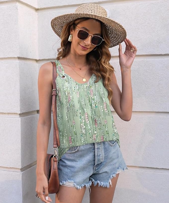 Disamer Womens Tank Tops 2026 Loose Fit Casual Summer Spaghetti Strap Trendy Spring Cute Lace Sleeveless T Shirts - Image 3